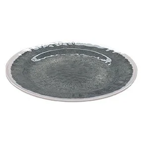 Natural 11in Dinner Plates S 4 Solid Grey Melamine Smooth