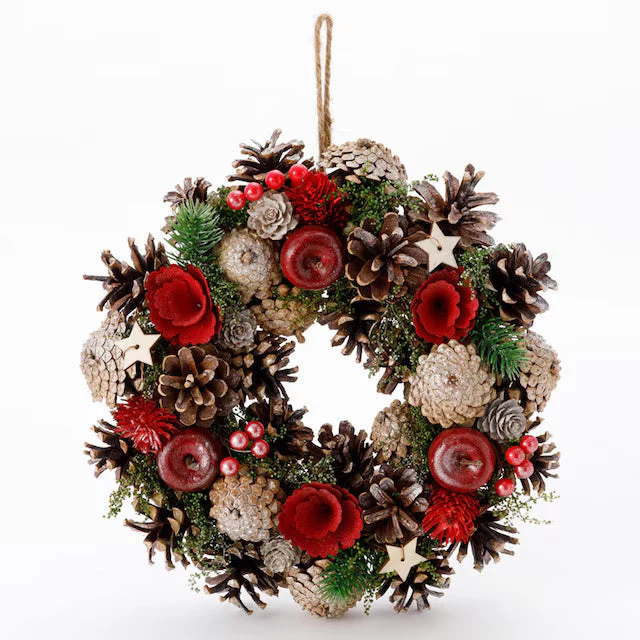 Consistent CHRISTMAS 28CM HANGING WREATH 23AFH029-28 n4LC Superior
