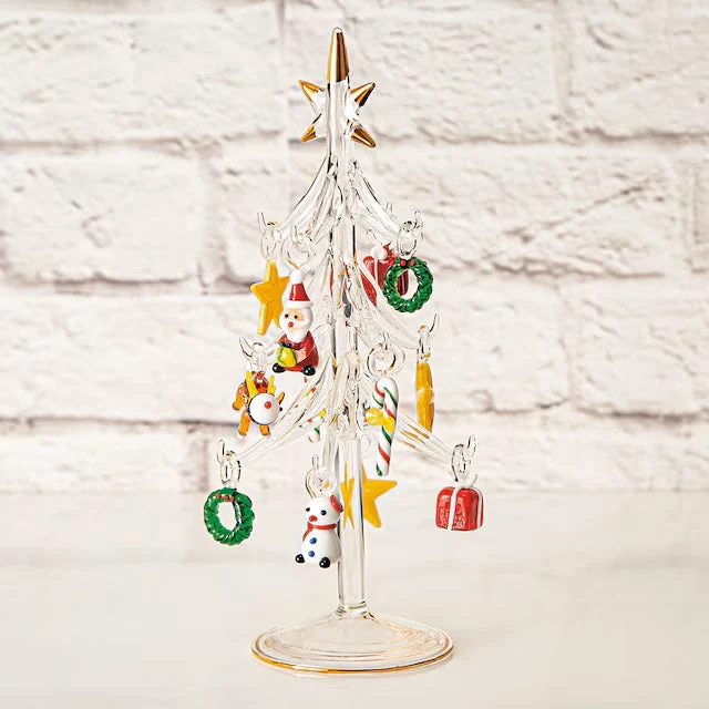 Lightweight CHRISTMAS ORNAMENT GLASS TREE RW-G68 n4RW Sustainable