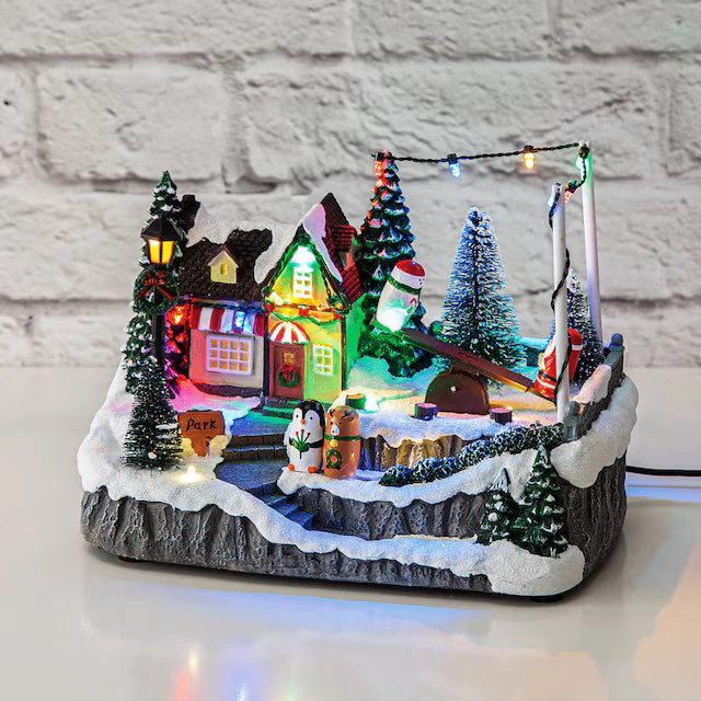 First-Class CHRISTMAS ORNAMENT LED MUSIC BOX N4GH02M Green