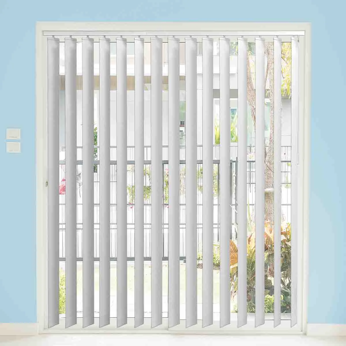 First-Class Laurent Taylor - Vertical Cordless Blind With Fabric Vanes Flexible