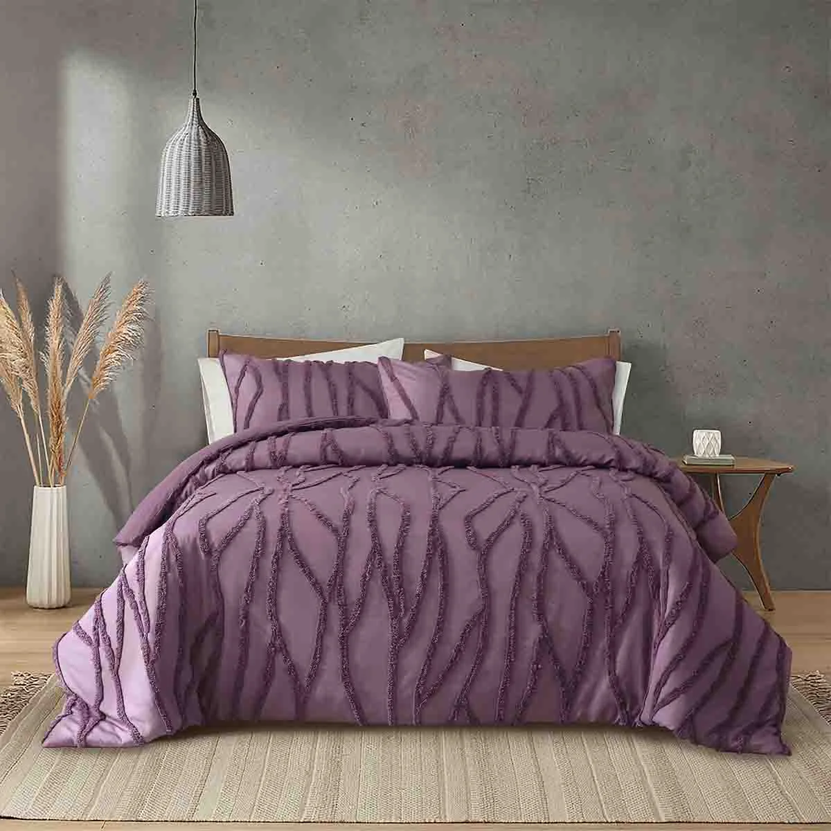 Flexible Lauren Taylor -NAYA Jacquard 3 PCS Duvet Cover Set Green