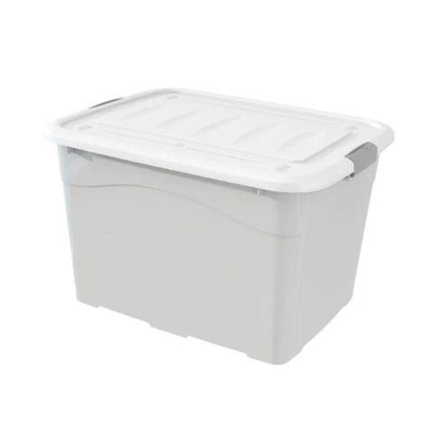Environmentally Friendly Studio 707 - Grey 70litre Storage Totes with Locking Durable