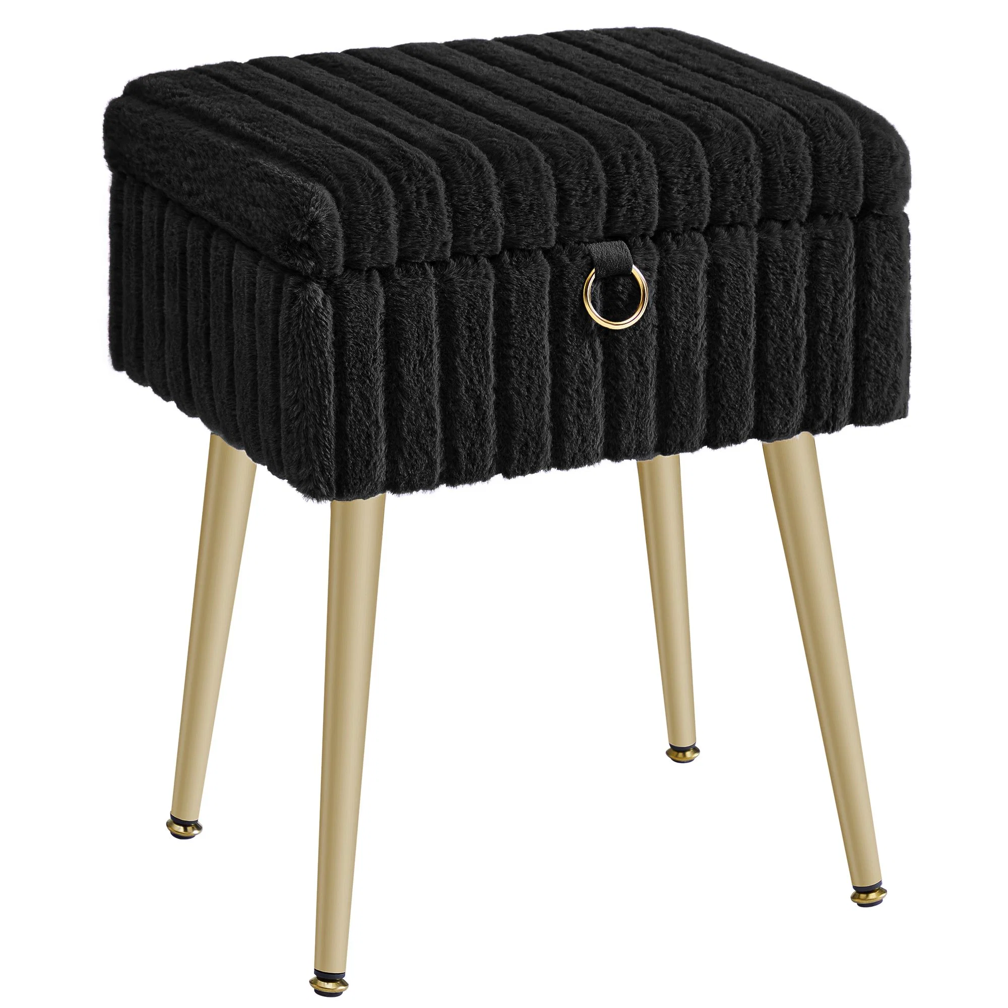 Environmentally Friendly SONGMICS SONGMICS Vanity Stool Chair Faux Fur with Storage Powerful