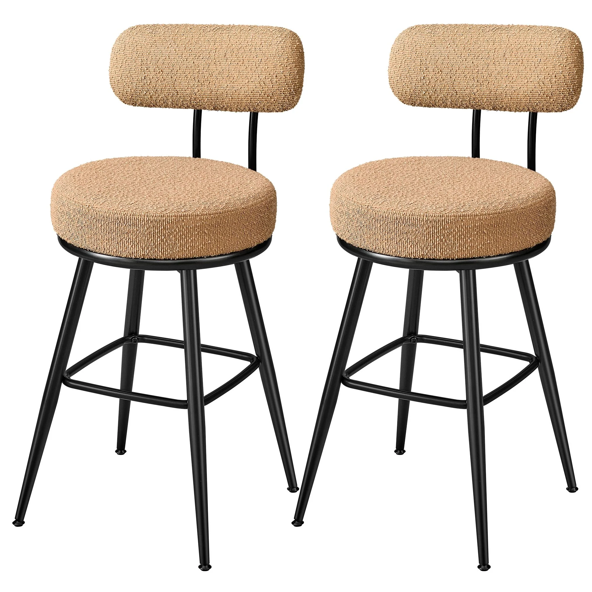 Crafted VASAGLE VASAGLE 360° Swivel Bar Stools Set of 2 Genuine