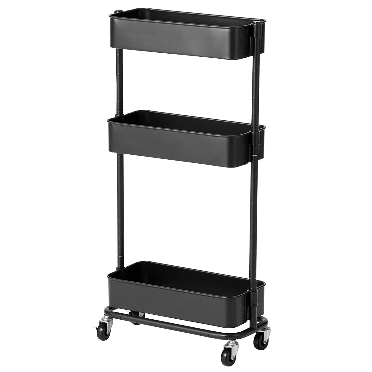Flexible STEEL WAGON TROLLEY 3 SLIM BK Expertly Made