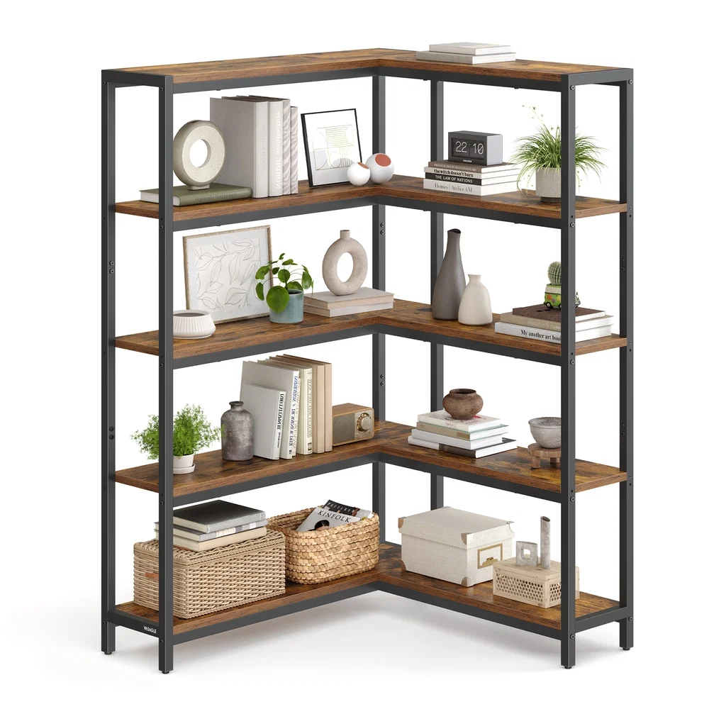 Effective VASAGLE Metal Frame Bookshelf for living room bedroom or office High-Quality