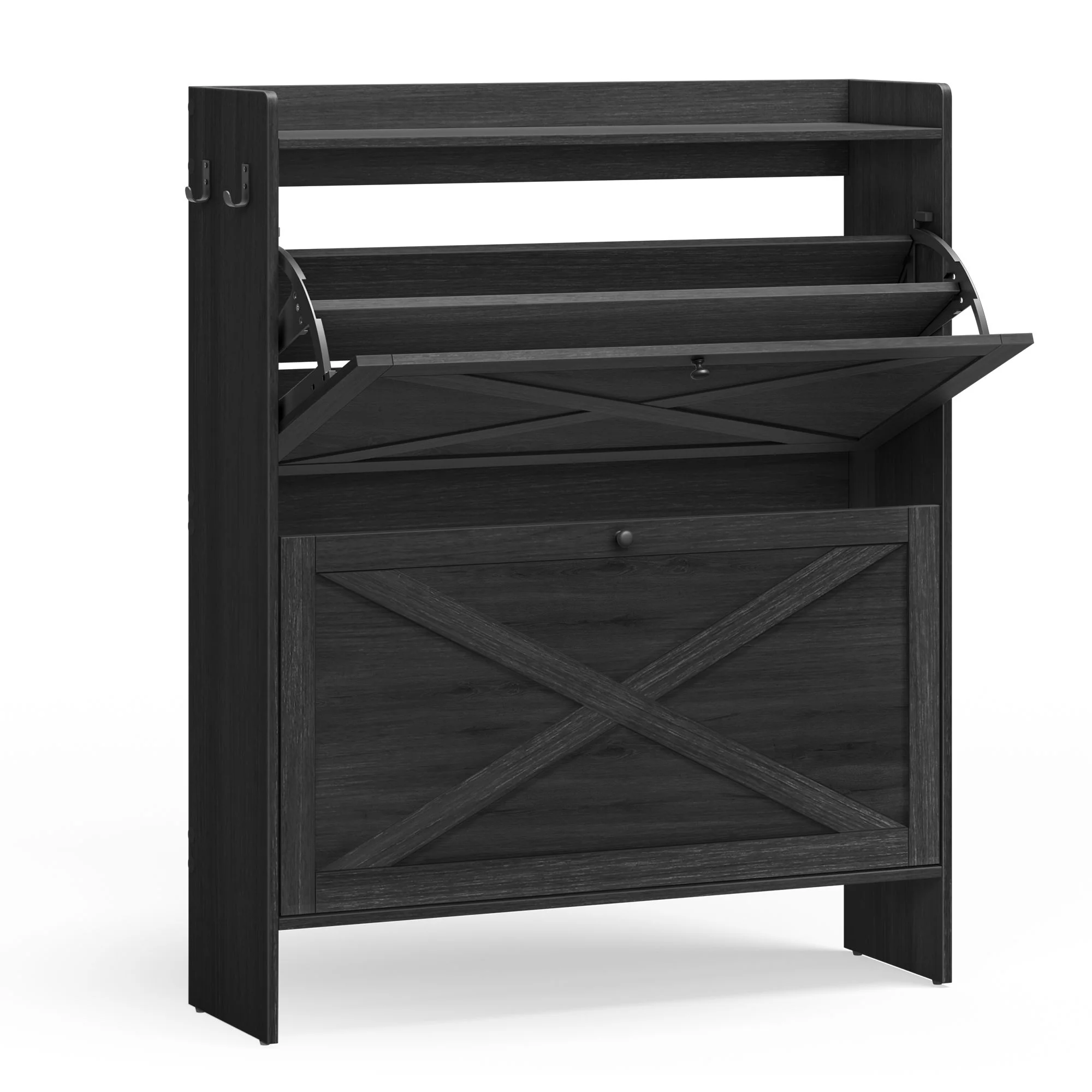 High-Quality VASAGLE VASAGLE Shoe Storage Cabinet Organizer with 2 Flip Drawers Easy-to-Use