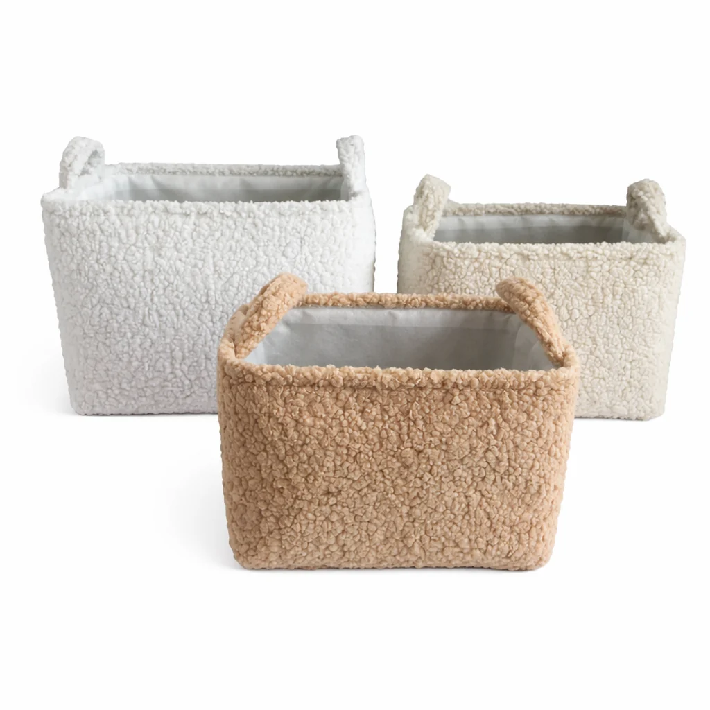 Stylish Lauren Taylor-Boucle Rectangular Basket 36cm L x 26cm Lx25cm H Verified