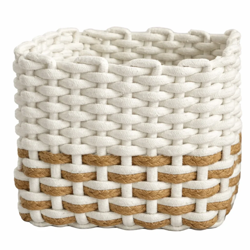 User-Friendly Lauren Taylor- Rect. Chunky Woven Rope Basket 21cm L x 21cm L x 21cm H Long-Lasting