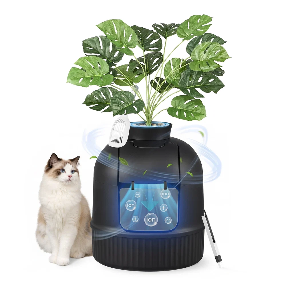Selected Feandrea Feandrea Plant Cat Litter Box Enclosure with Artificial Plant Practical