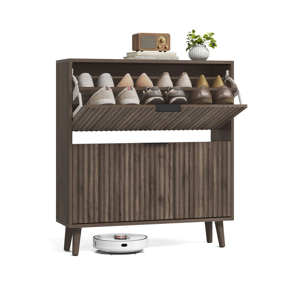 Efficient VASAGLE MAXE Collection - Shoe Storage Cabinet with Flip Drawers Relaxed
