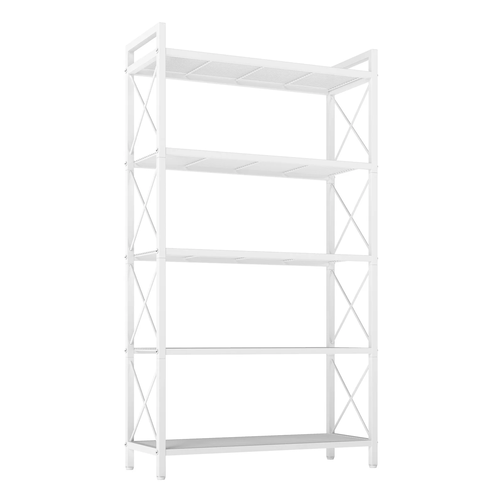 Sustainable SONGMICS Metal shelving unit for versatile storage for entryway and kitchen Solid