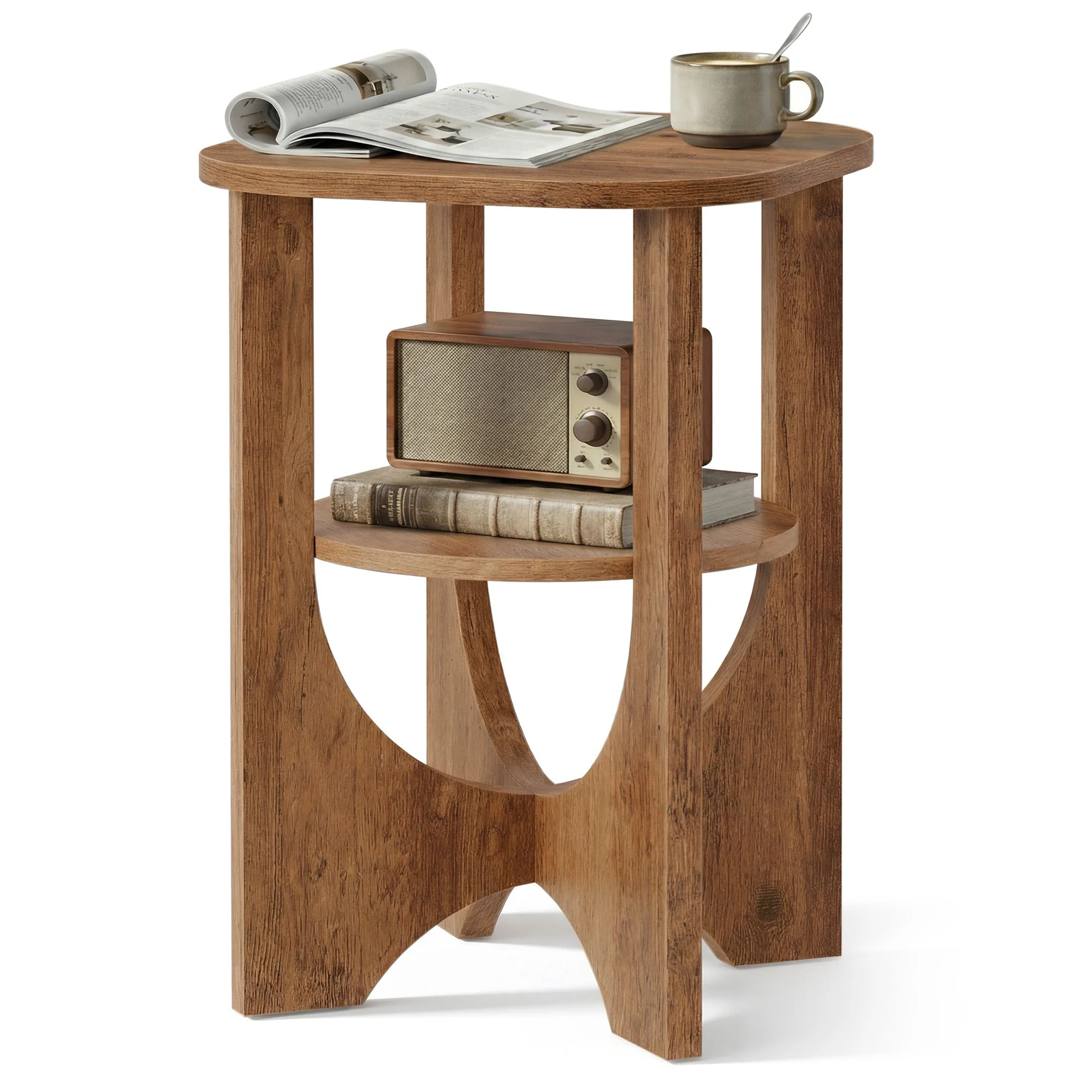 Trendy VASAGLE Small side table with lower shelf for bedroom or living room Detailed