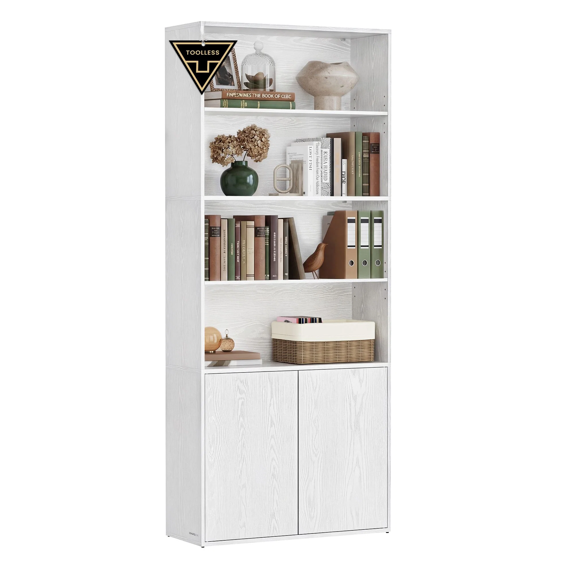 Soft SONGMICS HOME Tool tall bookcase with adjustable shelves for study High-Performance