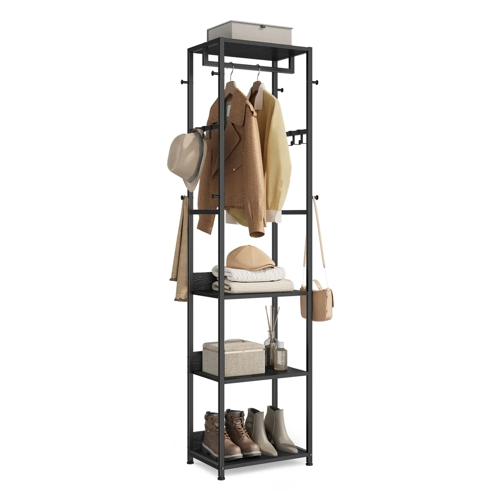 Certified VASAGLE Coat rack standing hall tree with shelves Exceptional