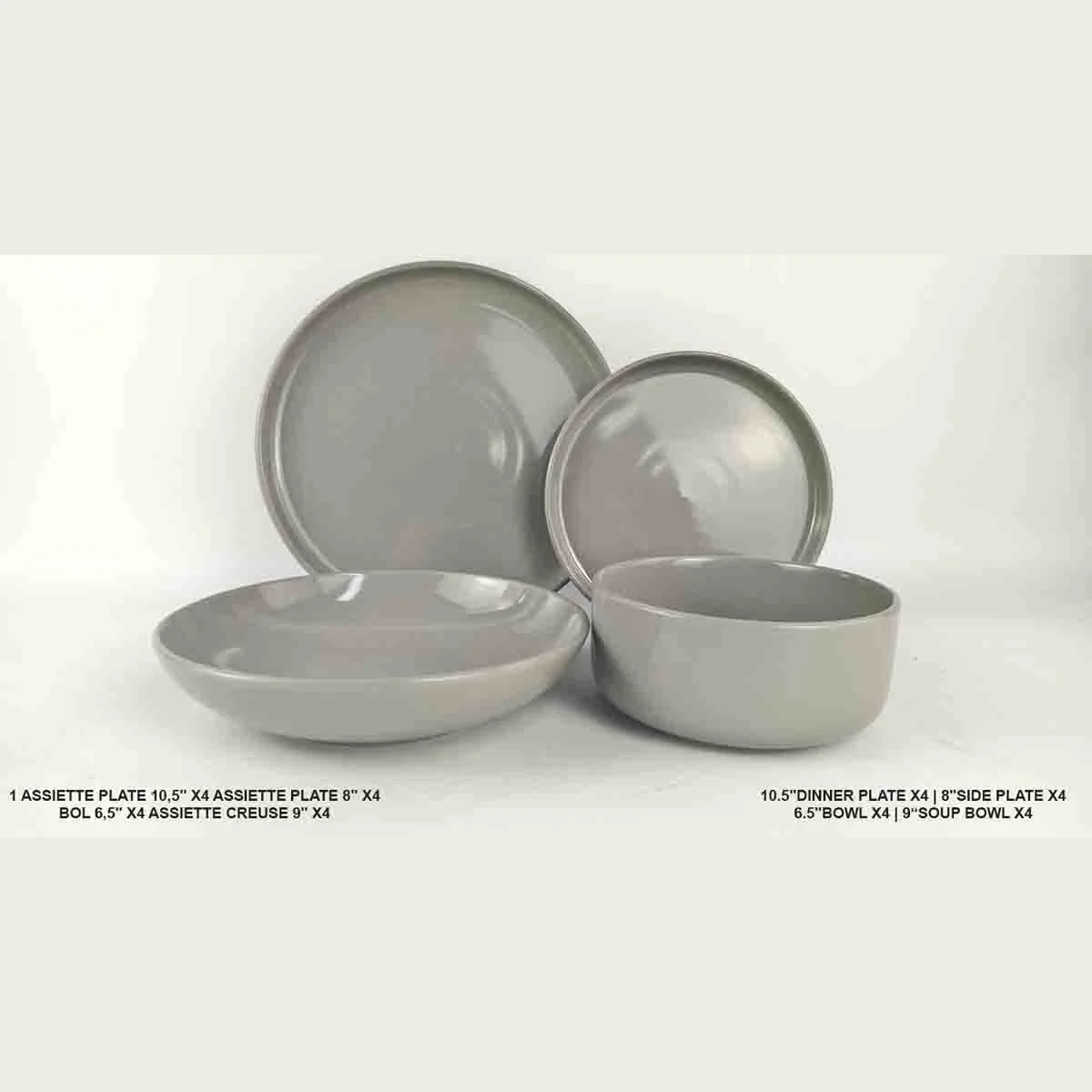 Next-Generation A La Cuisine - 16 Pcs Stoneware Dinnerware Set Healthy