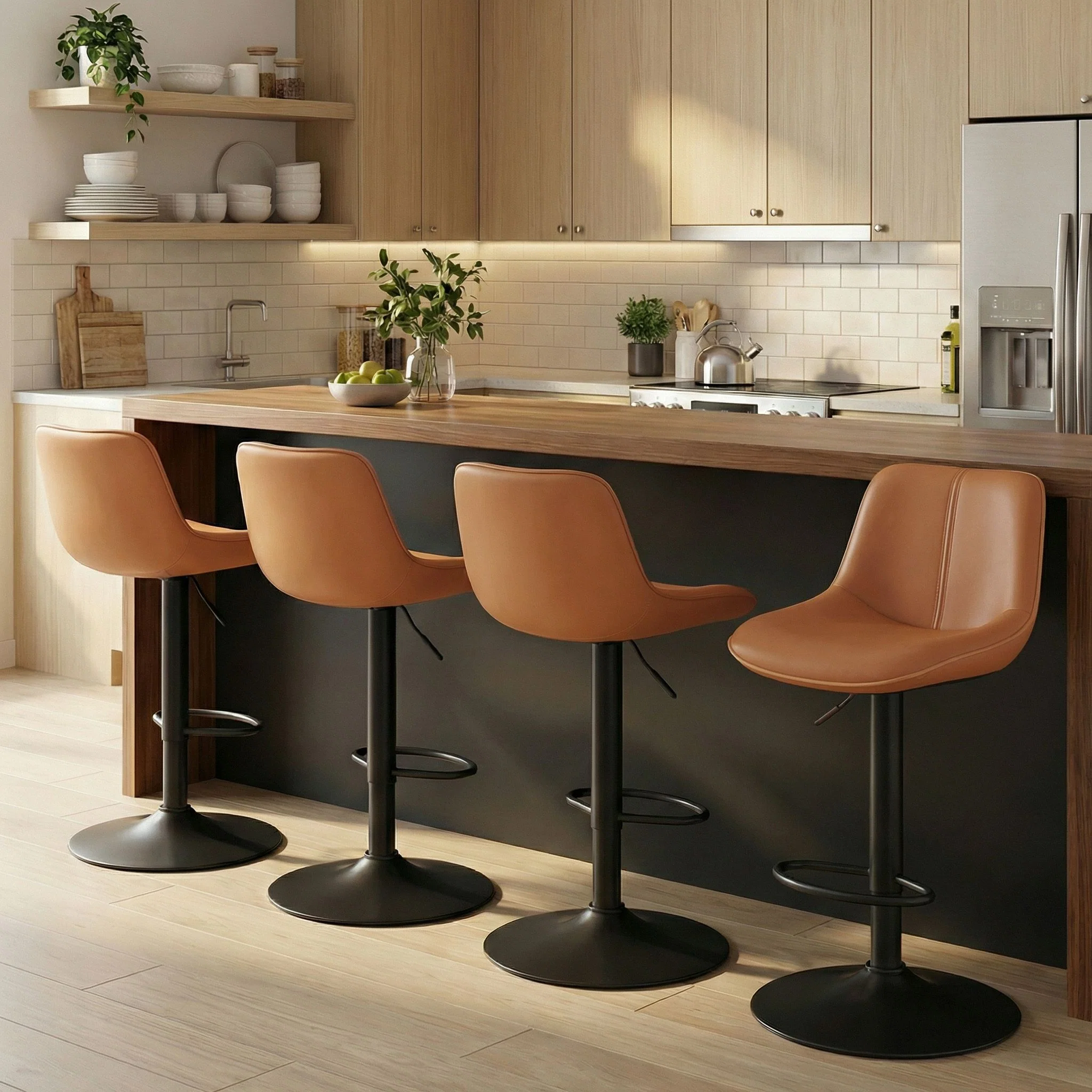 High-End VASAGLE Bar Stools Set of 4 Adjustable Height Swivel Barstools Top-Quality