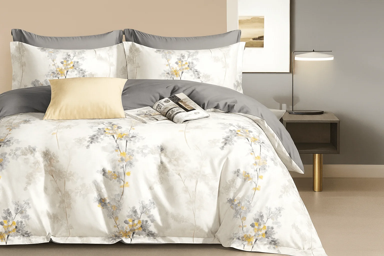 Minimalist 3 pieces comforter sets ASTRID Authentic