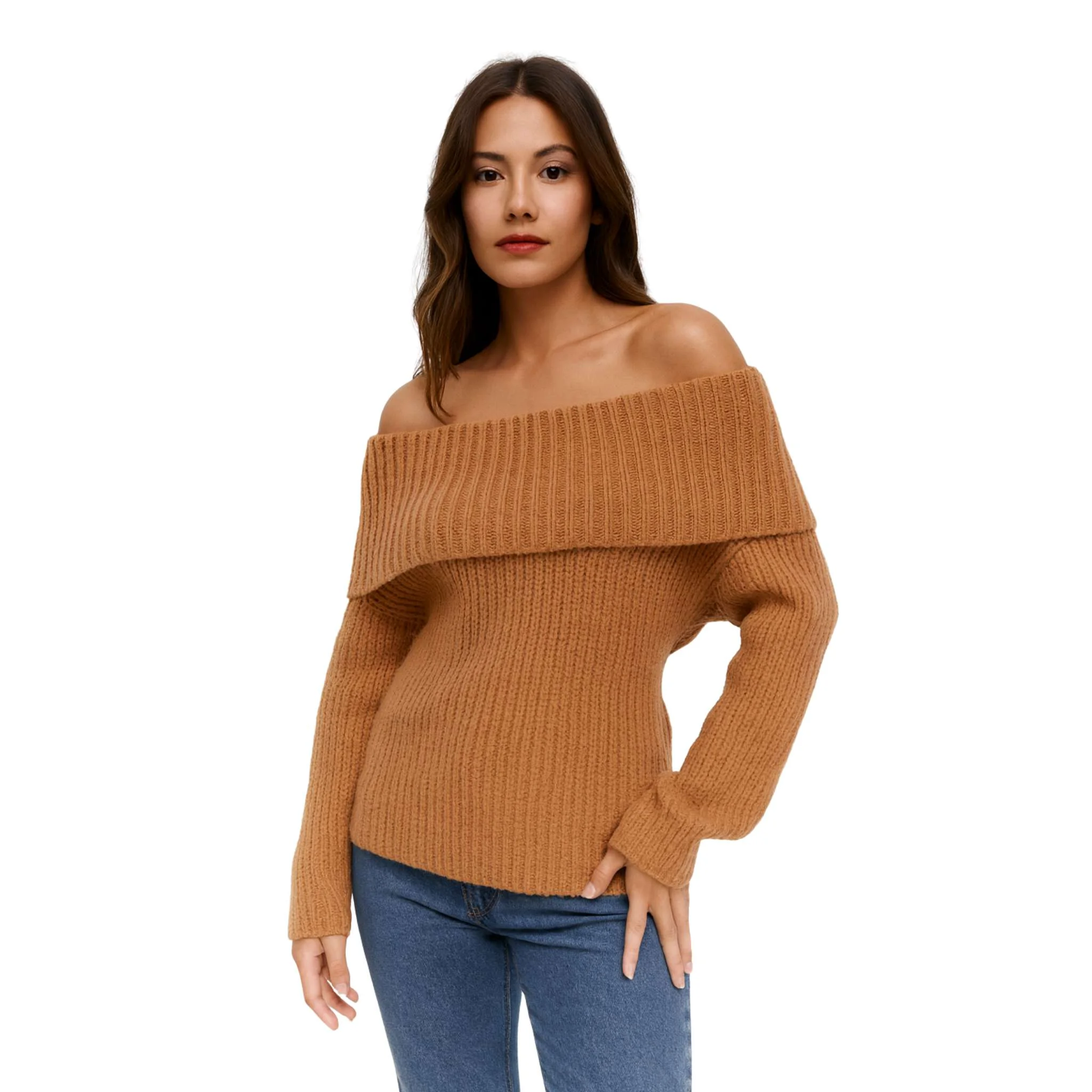 Innovative Ribbed Knit Sweater Refined