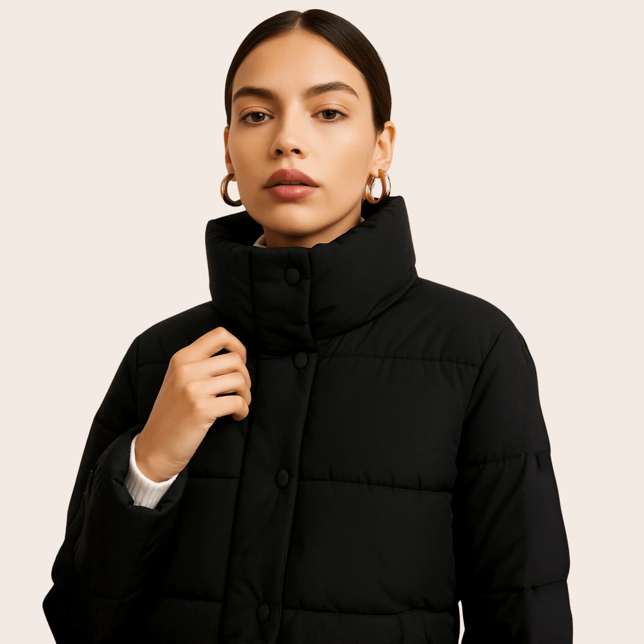 Recyclable Quilted Puffer Jacket Detailed
