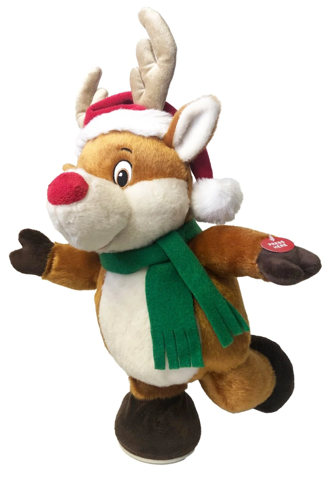 Recyclable Animated Spinning Singing Reindeer Smooth