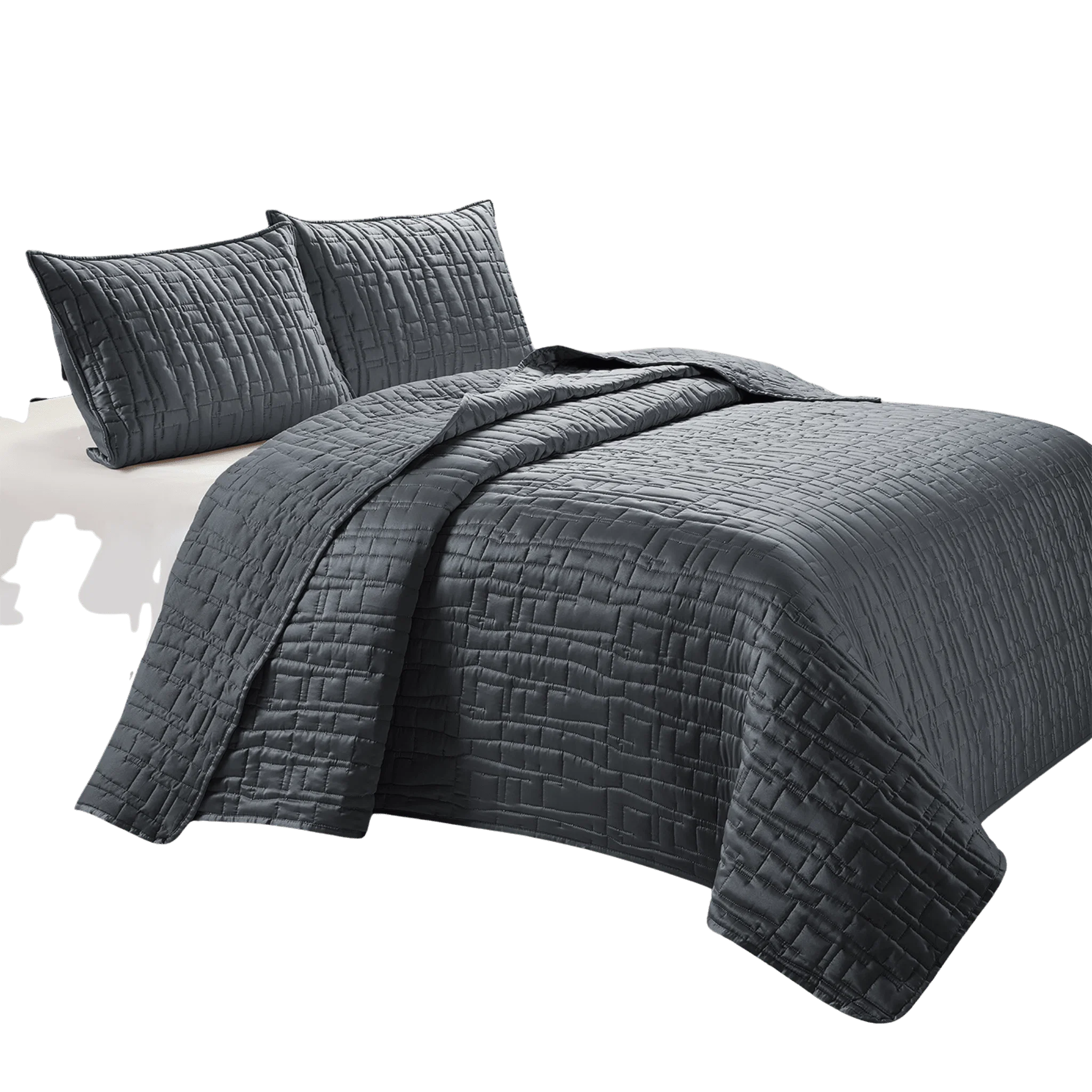 Specialty SETA 3Pcs Satin Quilt Set Authentic
