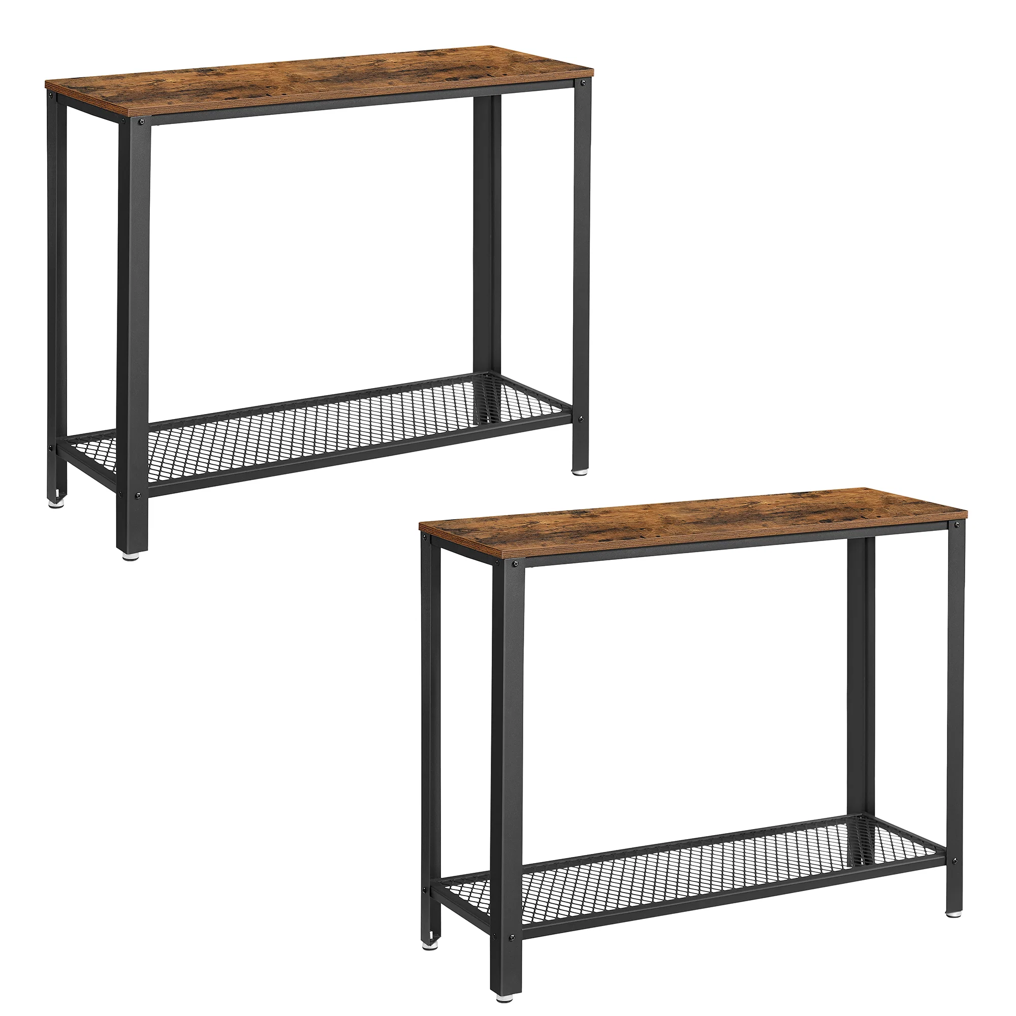 Easy-to-Use VASAGLE VASAGLE Set of 2 Narrow Sofa Console Tables High-Grade