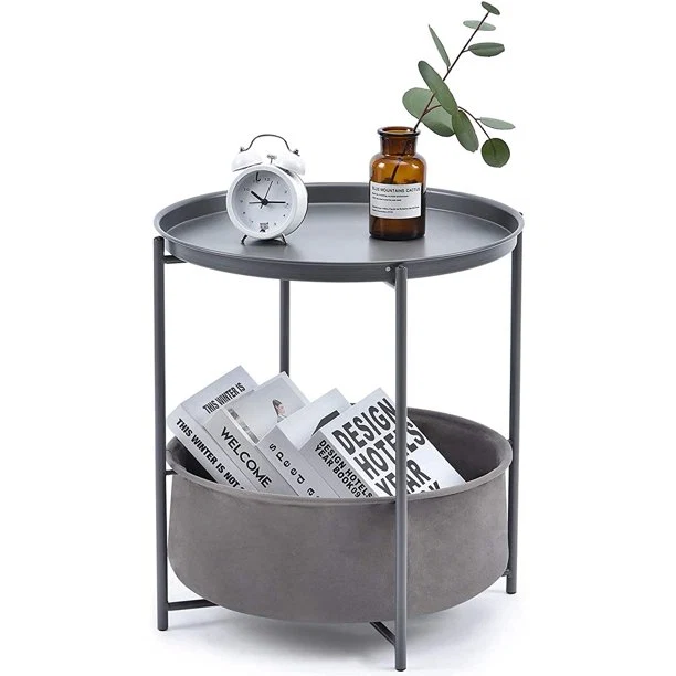 Casual KK KINGRACK Side Table Metal End Table Coffee Table WK131033-DKGY Original Design