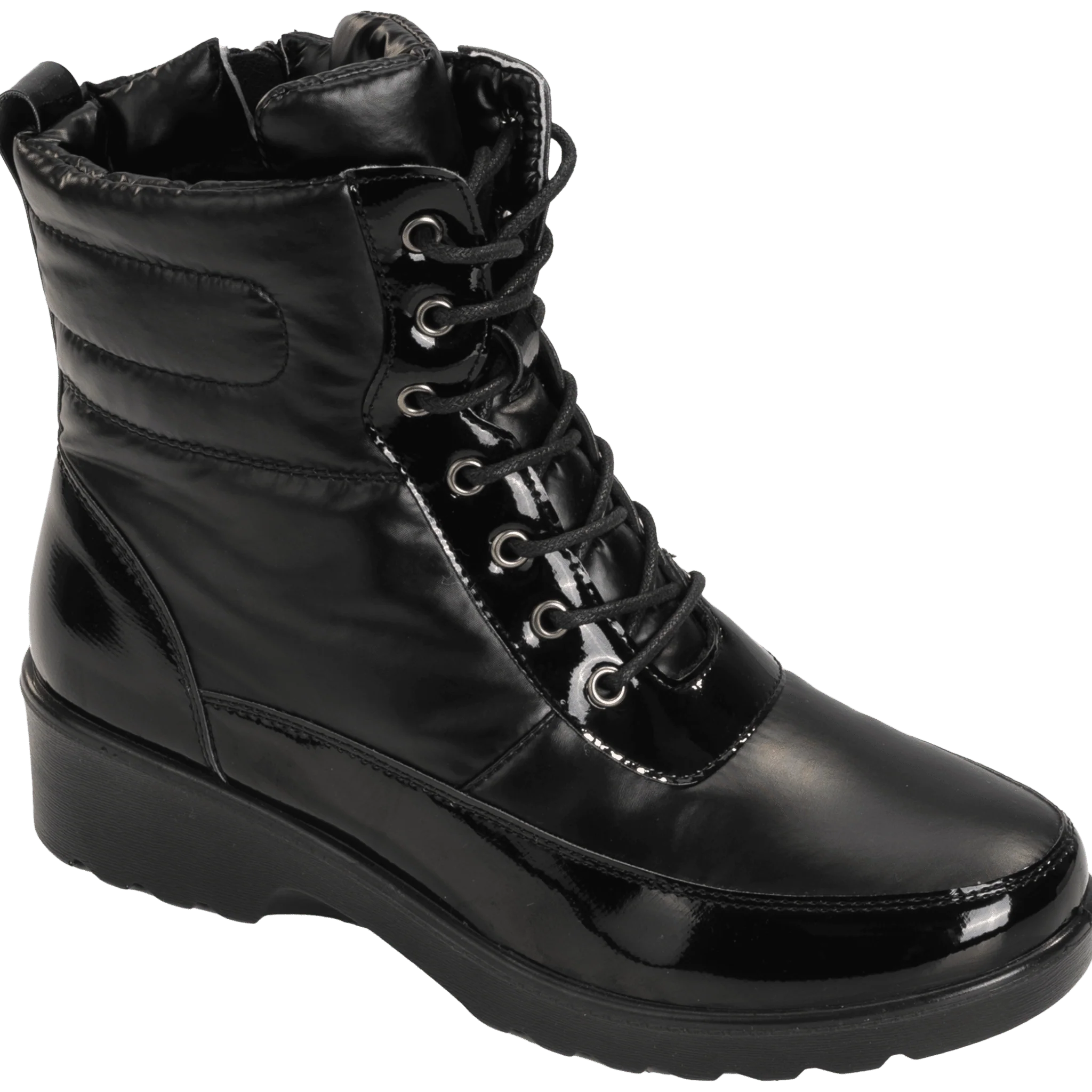 High-End Women s Lace-Up Winter Boot – Sleek Faux-Leather Insulated Lining Trendy