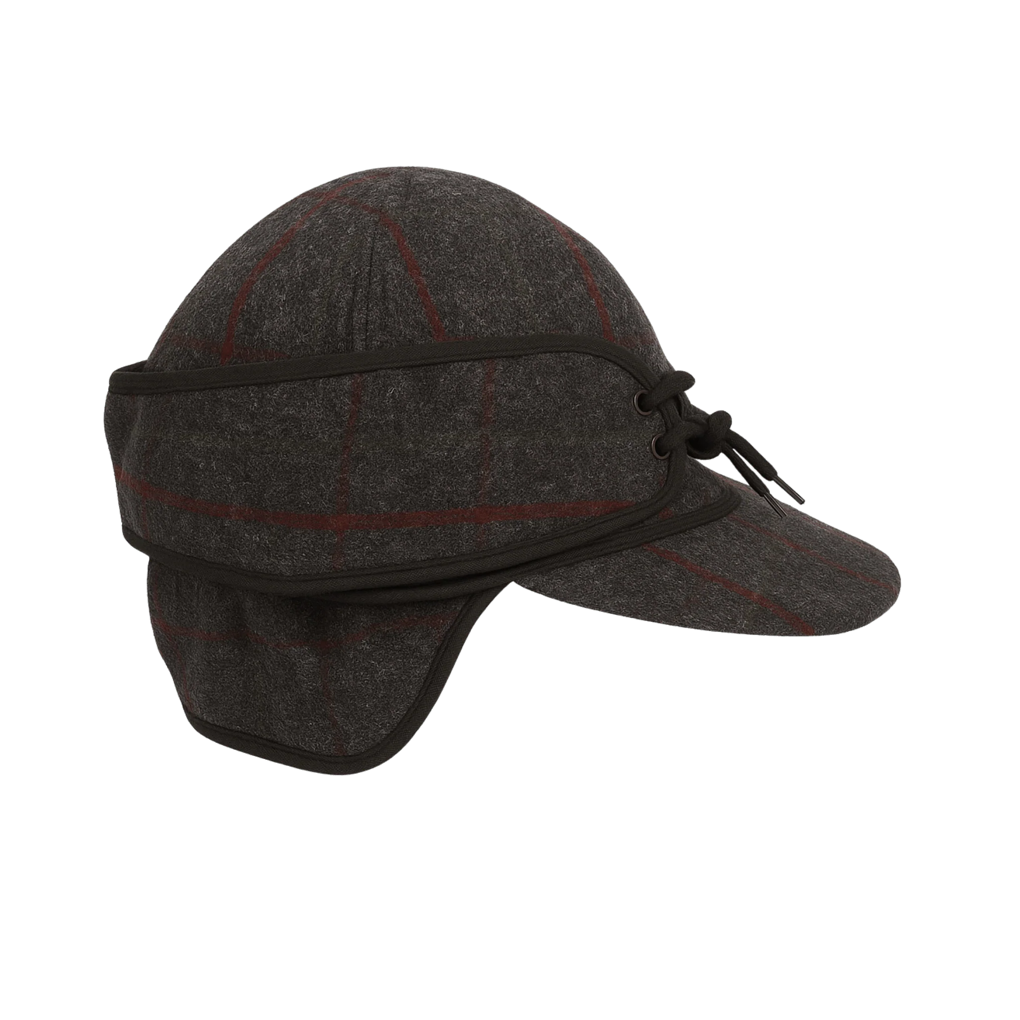World-Class Checked Wool-Blend Winter Cap with Ear Flaps Elegant