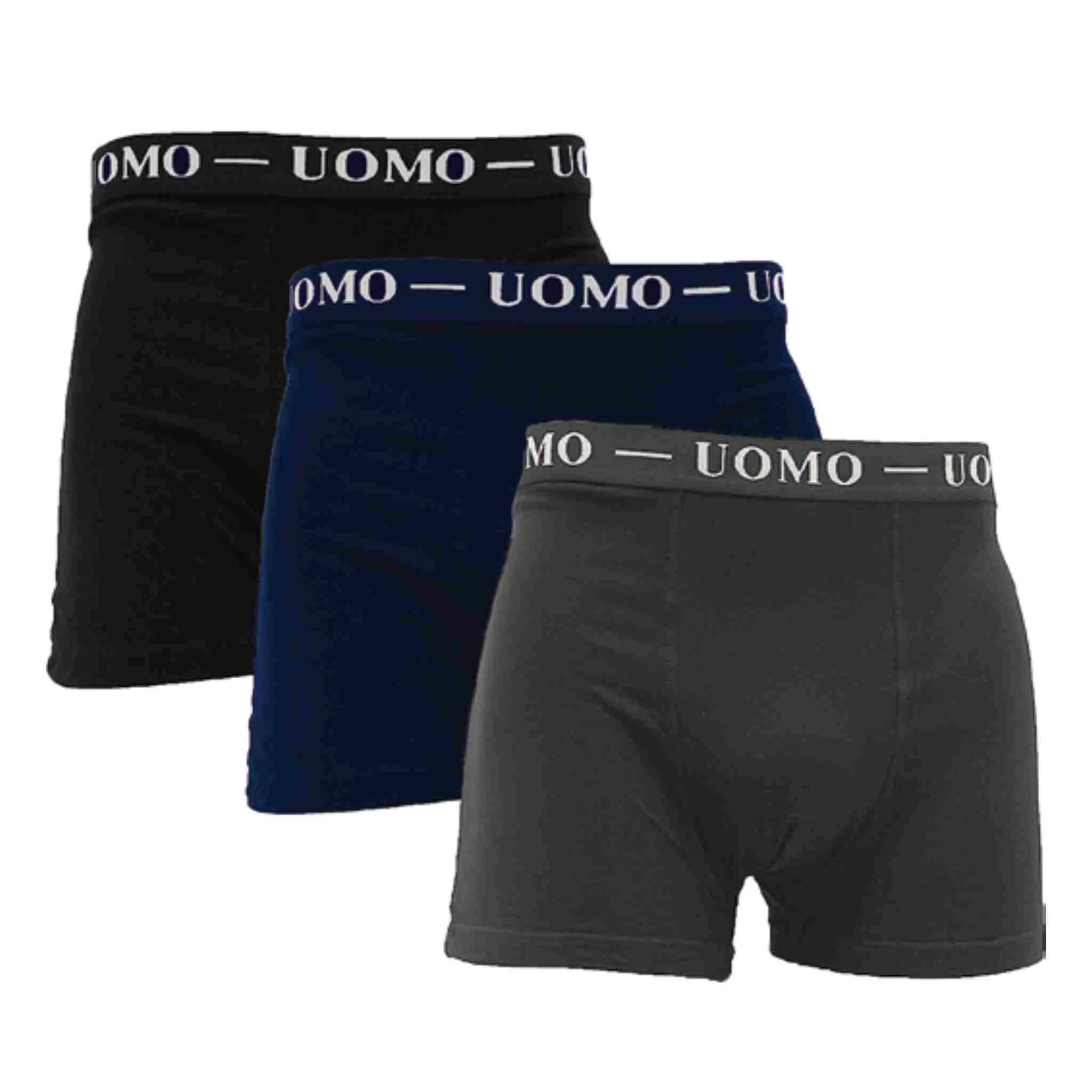 Innovative 3-Pack Solid Boxer Briefs with Logo Waistband Authentic