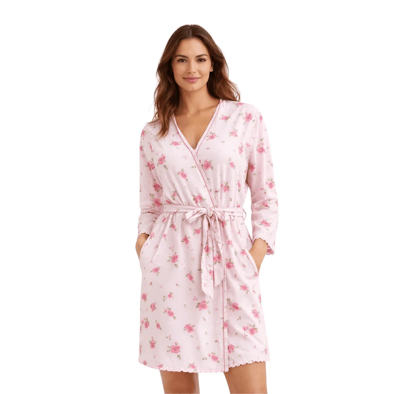 Minimalist Printed Tie-Waist Robe Responsible