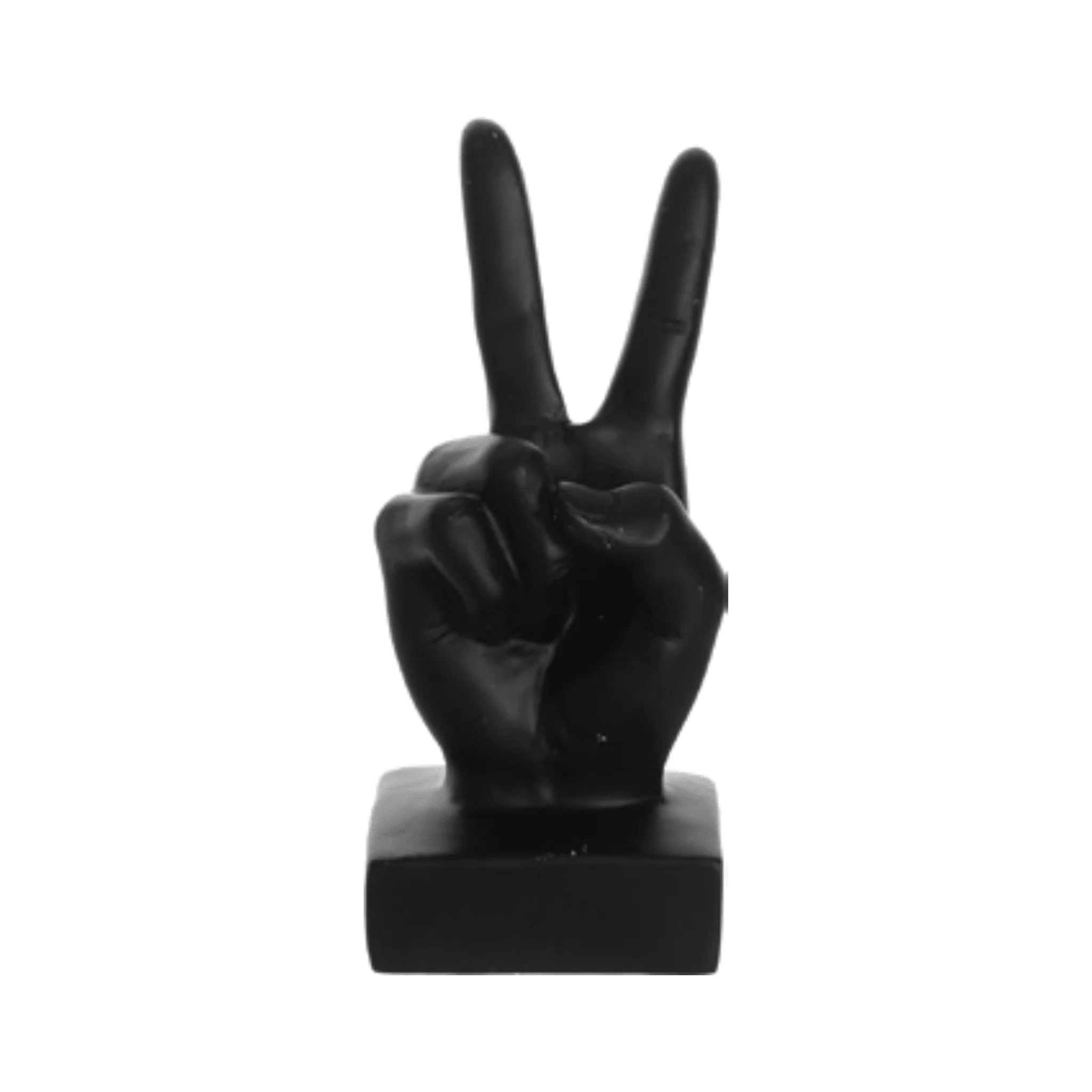 Crafted Black Sculptural Hand Decorative Object Comfortable
