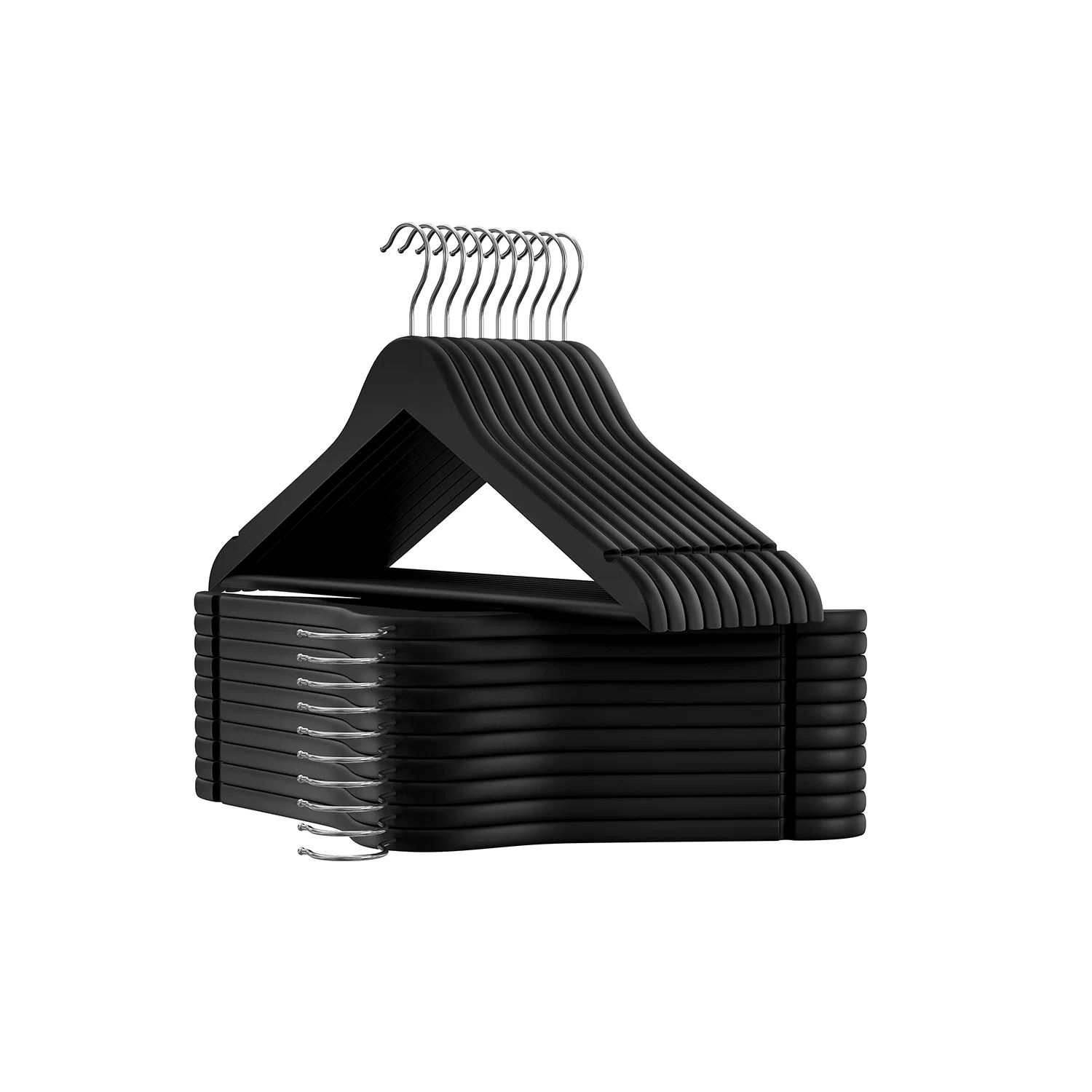 High-End SONGMICS 20-Pack Solid Wood Clothes Hangers with Anti-Slip Rubber Coating Smooth