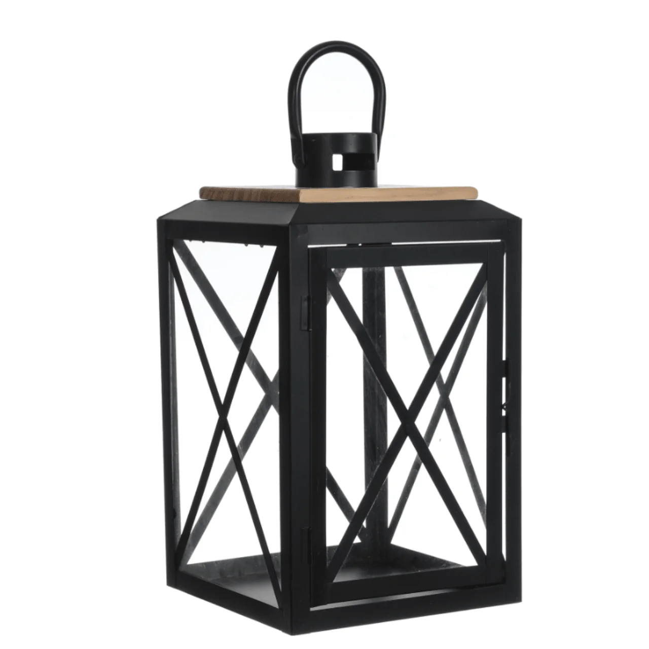 Trendy Iron Pine Lantern Natural