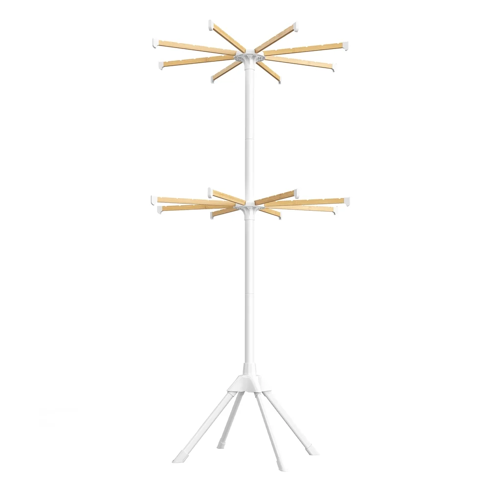 Practical SONGMICS Foldable clothes drying rack with bamboo rods for indoor laundry High-Quality