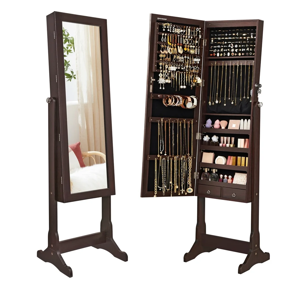 Pure SONGMICS SONGMICS Jewelry Cabinet with 6 LED Lights Long-Lasting