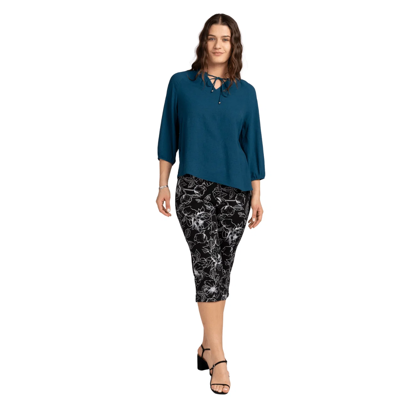 Flexible Printed Pull-On Capri Pants Superior