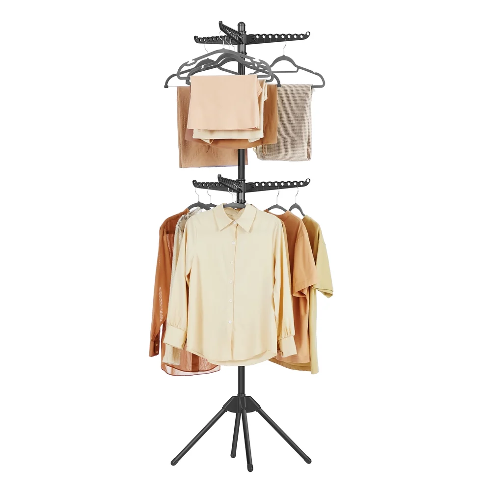 Optimized SONGMICS 2-Tier Folding Clothes Drying Rack Professional