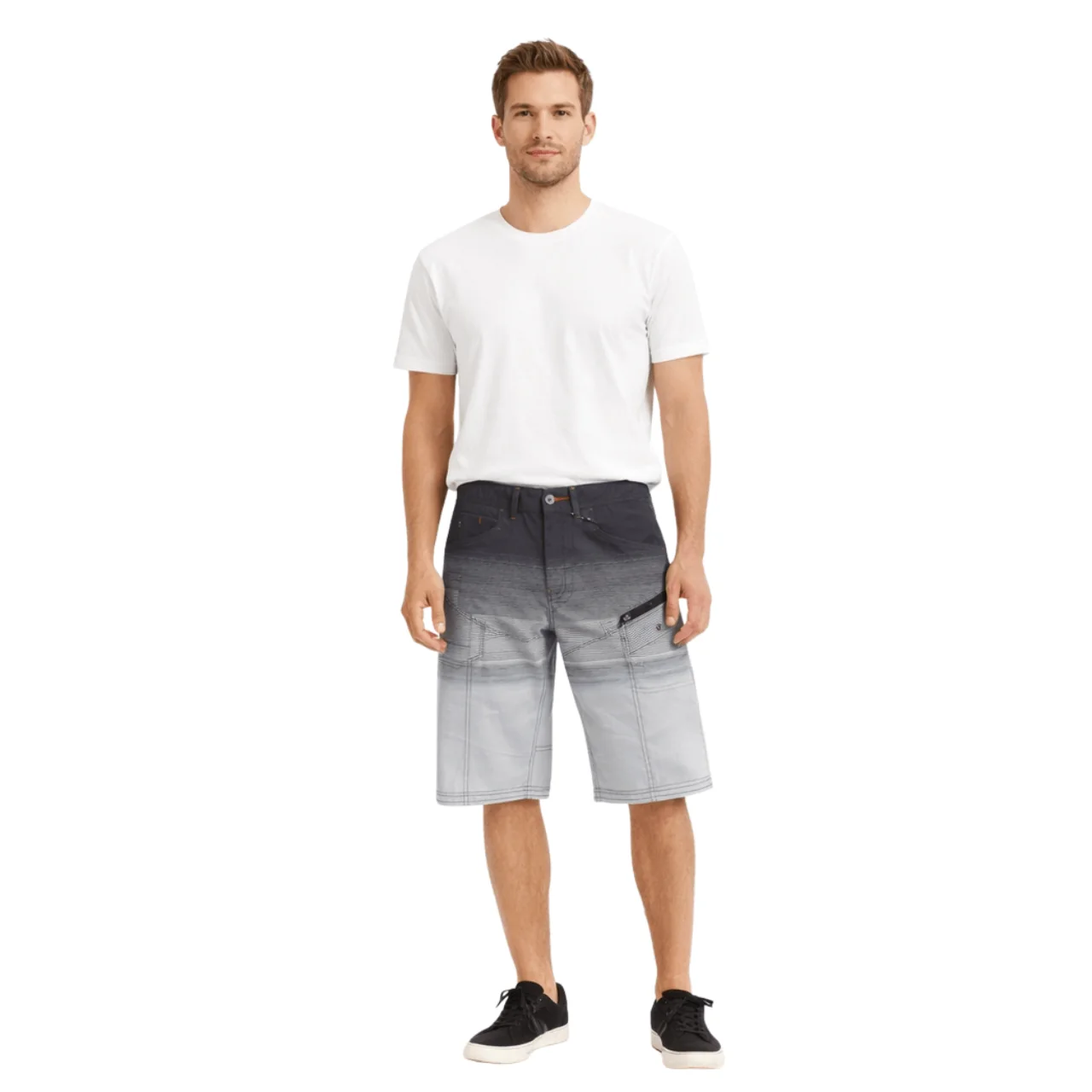 Solid Men s Cargo Shorts Carefully Designed
