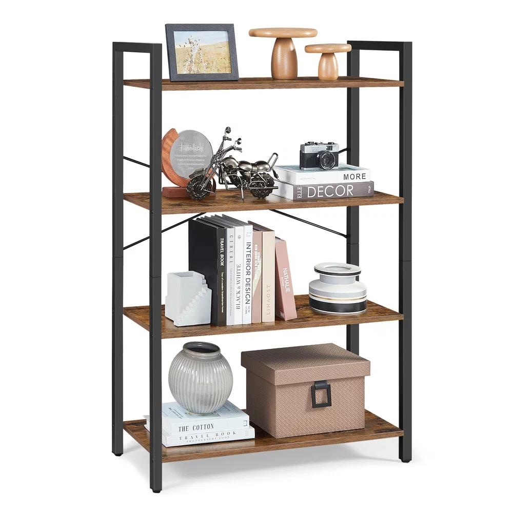Top-Quality VASAGLE 4-Tier Tall Bookshelf Durable