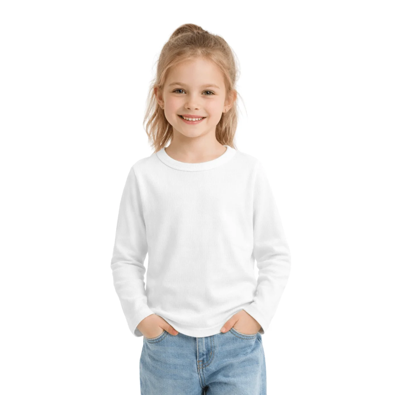 Contemporary Ribbed Long Sleeve Essential Tee Reliable
