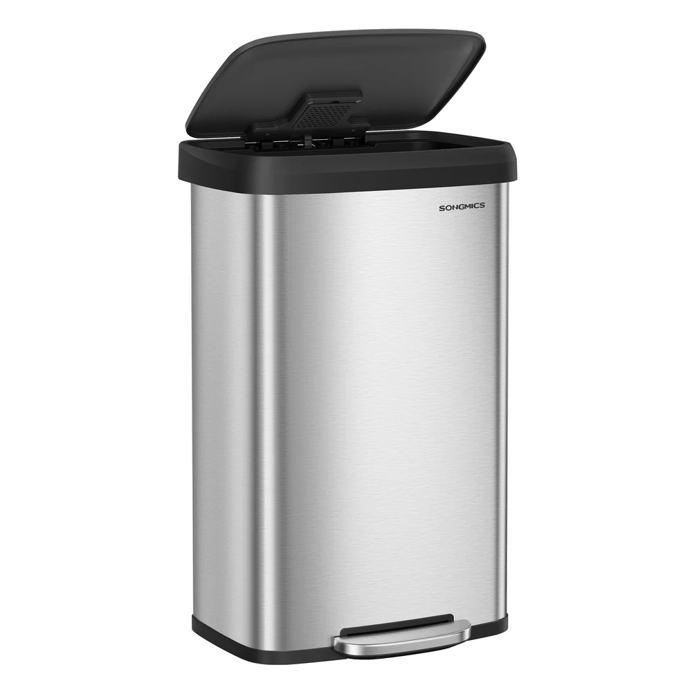 Premium Material SONGMICS 21 Gallon 80 L Stainless Steel Garbage Can First-Class