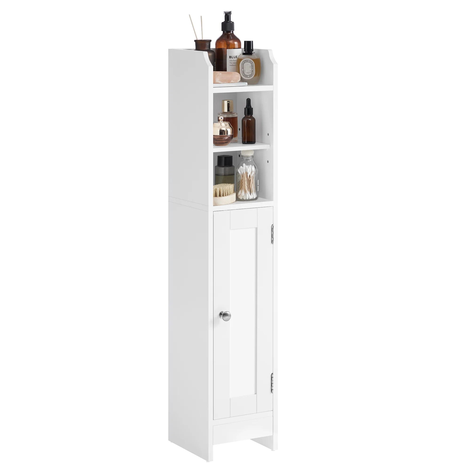 Minimalist VASAGLE VASAGLE Small Bathroom Storage Corner Floor Cabinet with Door Safe
