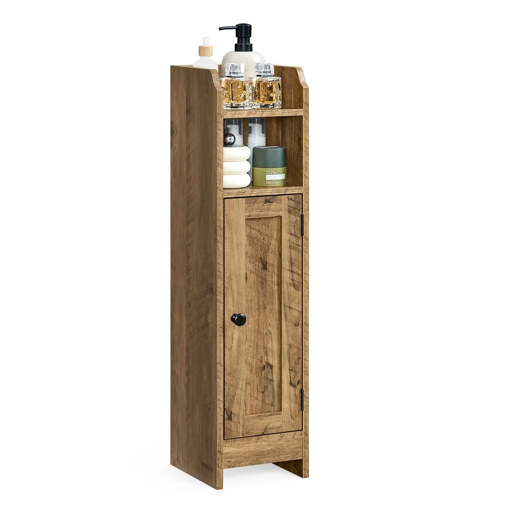 Responsible VASAGLE Small Bathroom Storage Corner Floor Cabinet with Door Genuine