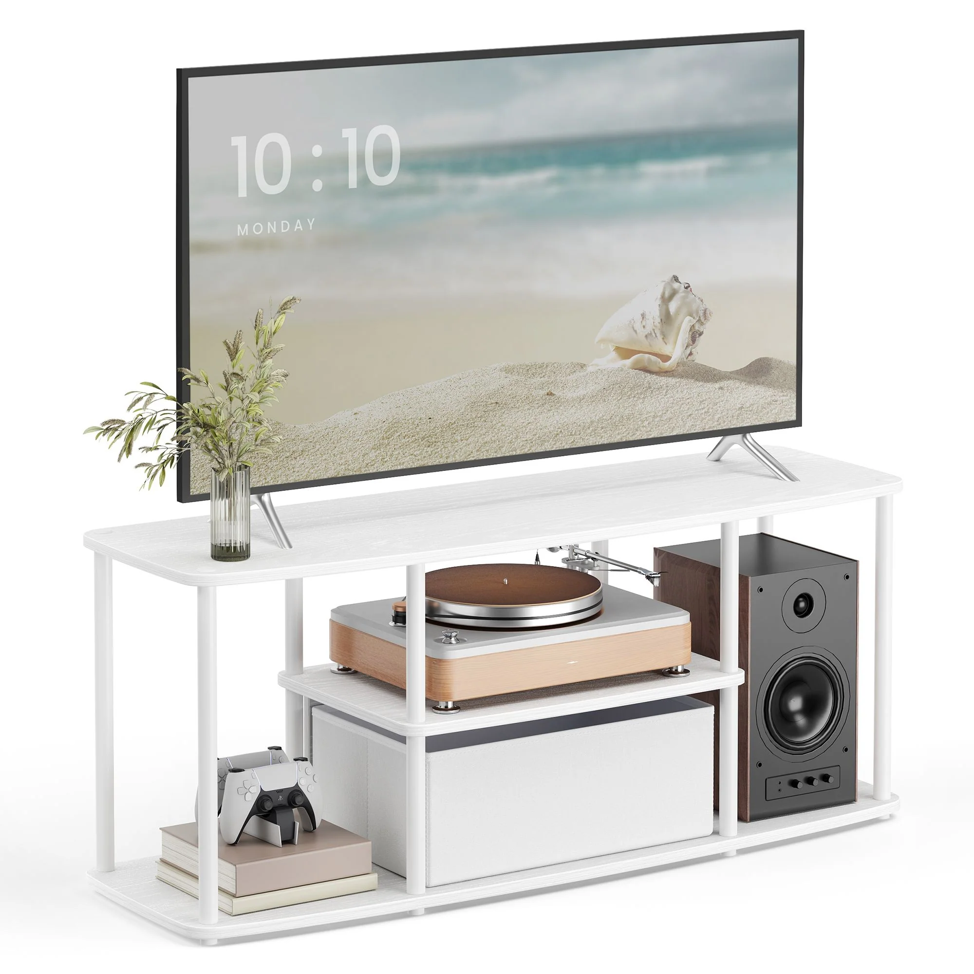 Professional SONGMICS HOME SONGMICS HOME Superfast Toolless Assembly TV Stand for T up to 50 Inches Environmentally Friendly