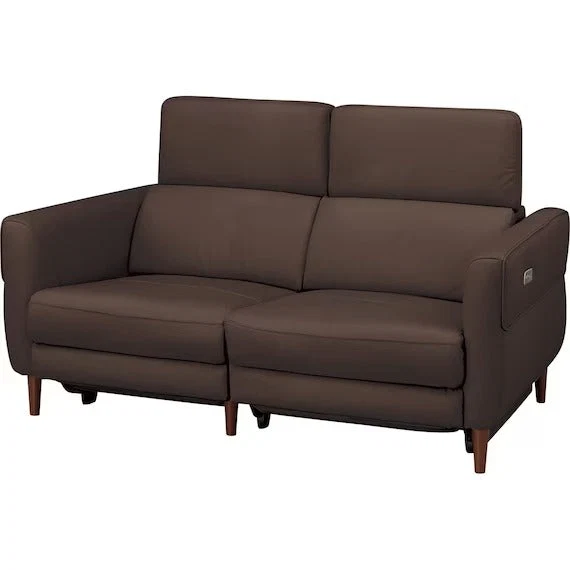 Outstanding 2 SEATER ELECTRIC SOFA KK026 LEATHER DBR High-Grade