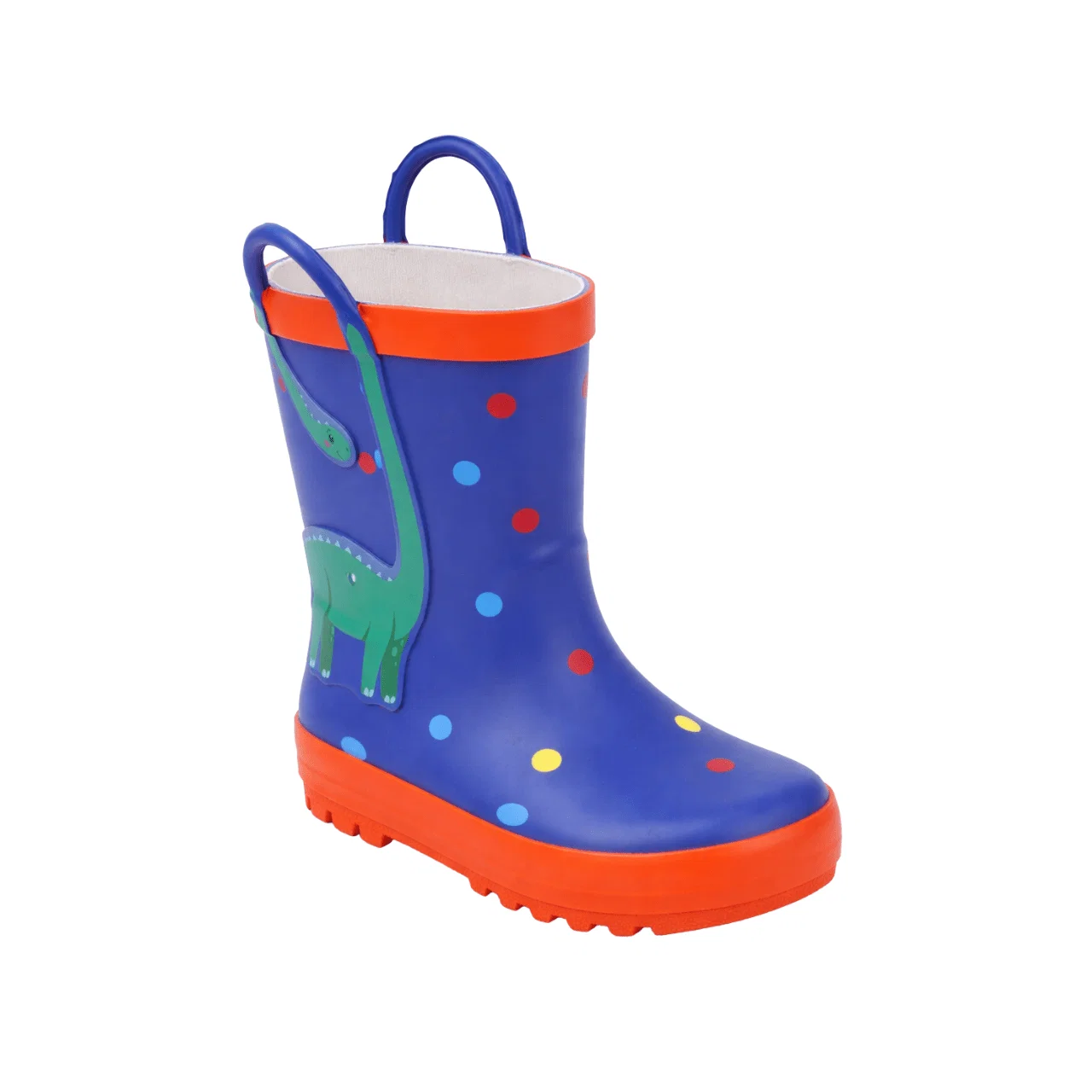 Effective Kids Dinosaur Rain Boots with Polka Dots Verified