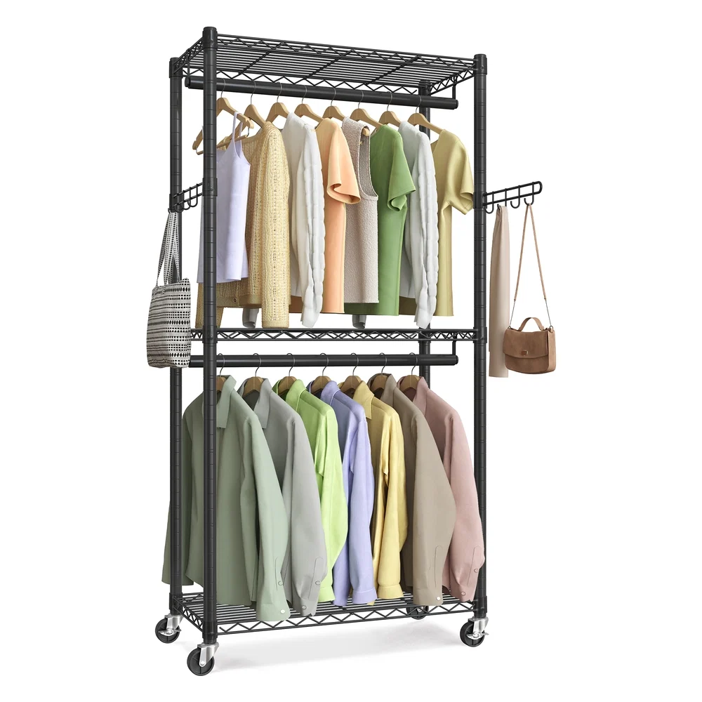 Specialty SONGMICS Heavy-Duty Rolling Clothes Rack Trendy